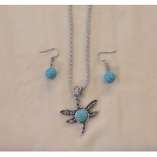 Dabīgo akmeņu kaklarota un auskari